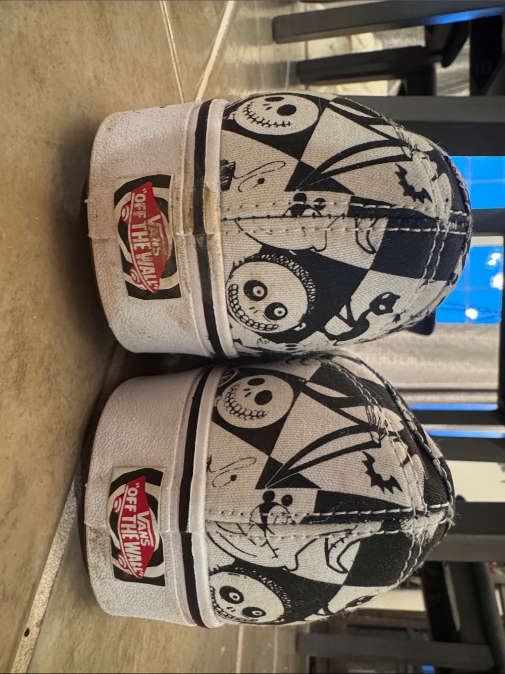 Vans Black & White Illustrated Era Canvas Sneakers - Picture 5 of 6